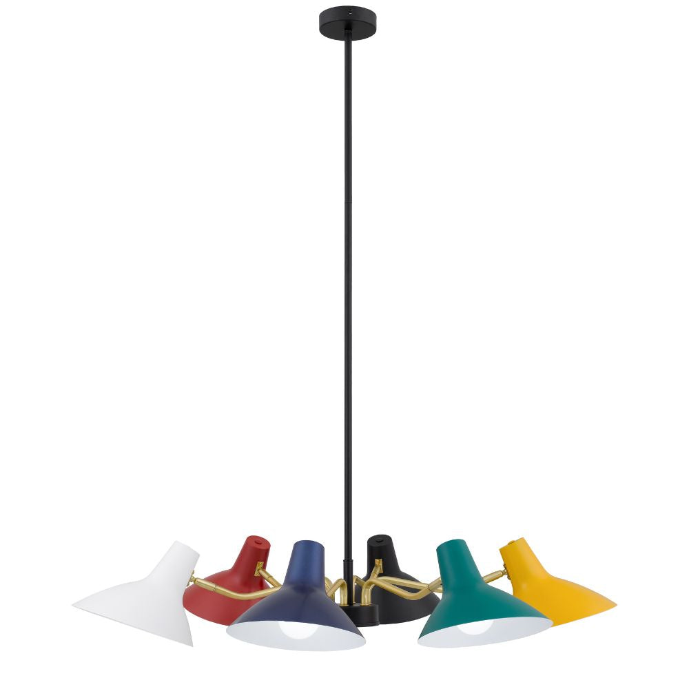 Telbix FARBON Pendant - 6 Light Metal-Telbix-Ozlighting.com.au