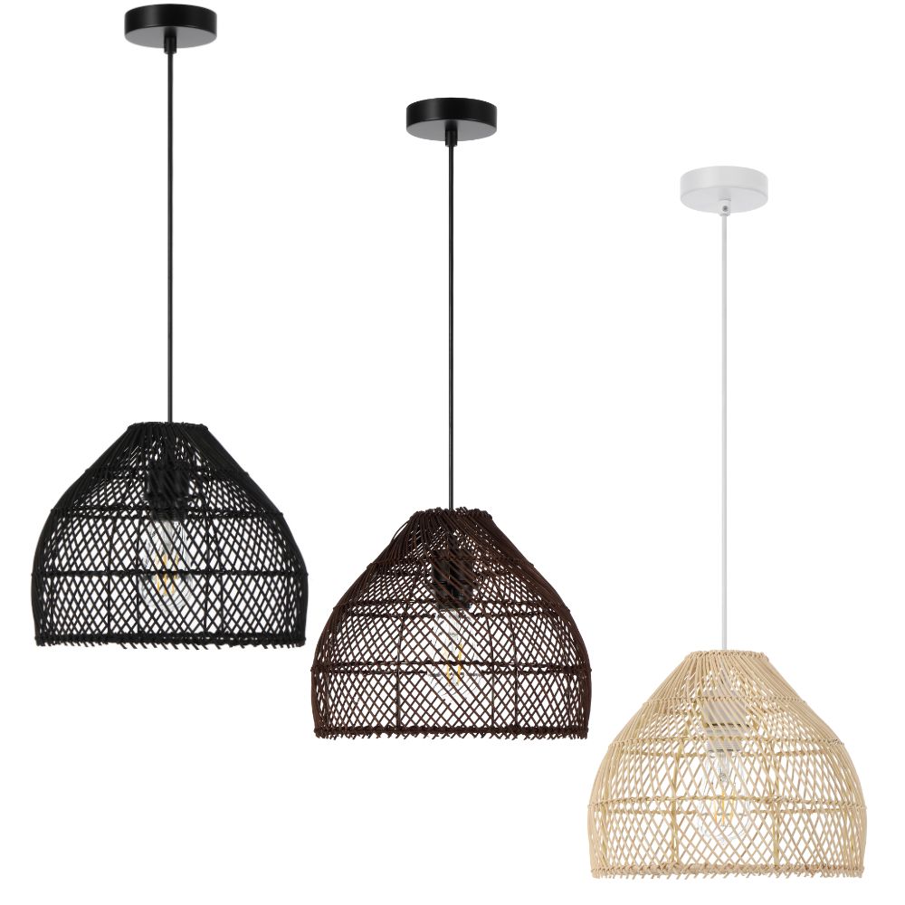 Telbix FRYA 30 Pendant - 1 Light Hand-Woven Rattan-Telbix-Ozlighting.com.au