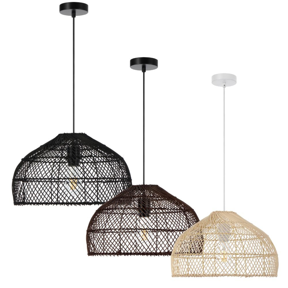 Telbix FRYA 40 Pendant - 1 Light Hand-Woven Rattan-Telbix-Ozlighting.com.au