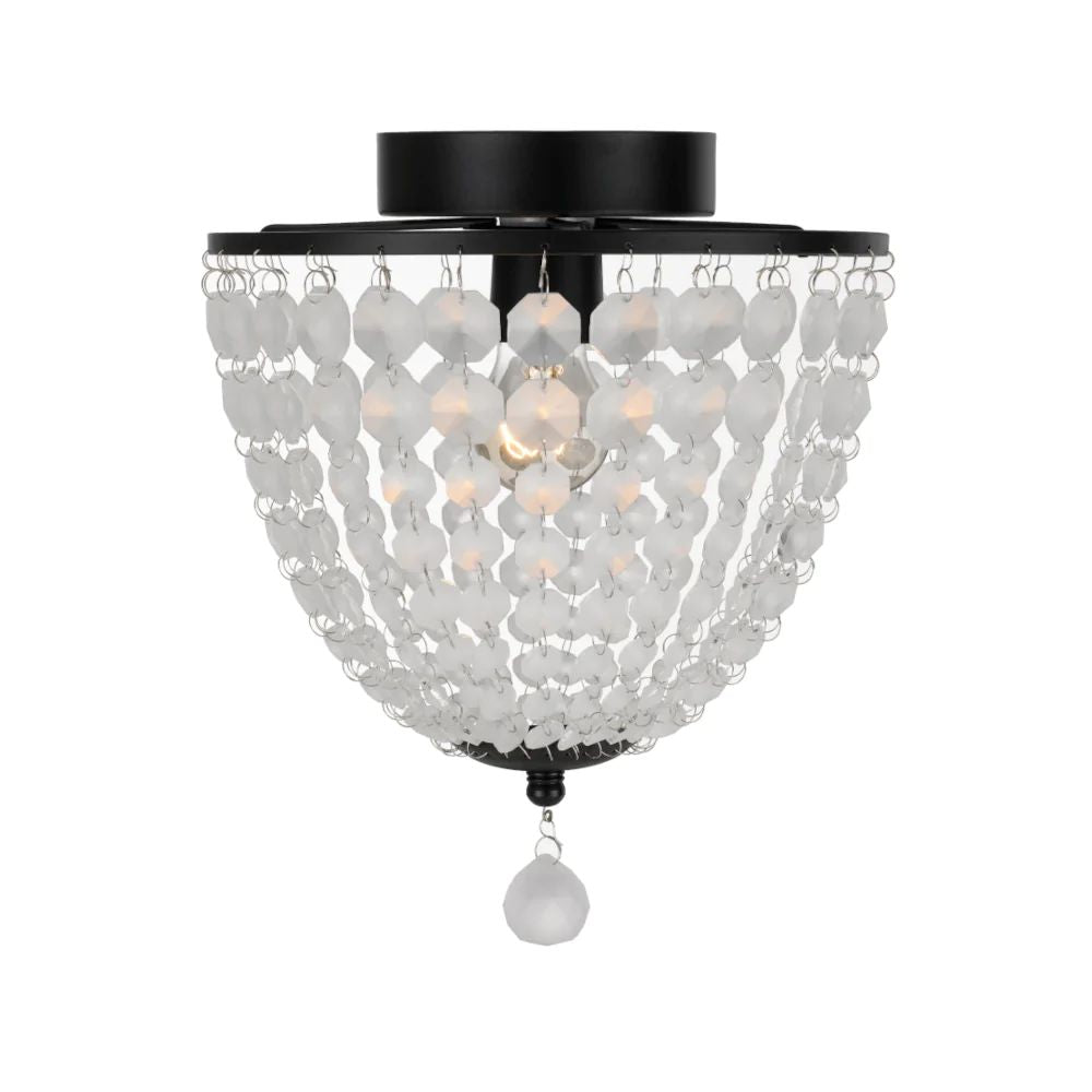 Telbix GRACE DIY Batten Fix - Holder Cover Acrylic Beads Ceiling Light Shade Only, Black-Telbix-Ozlighting.com.au