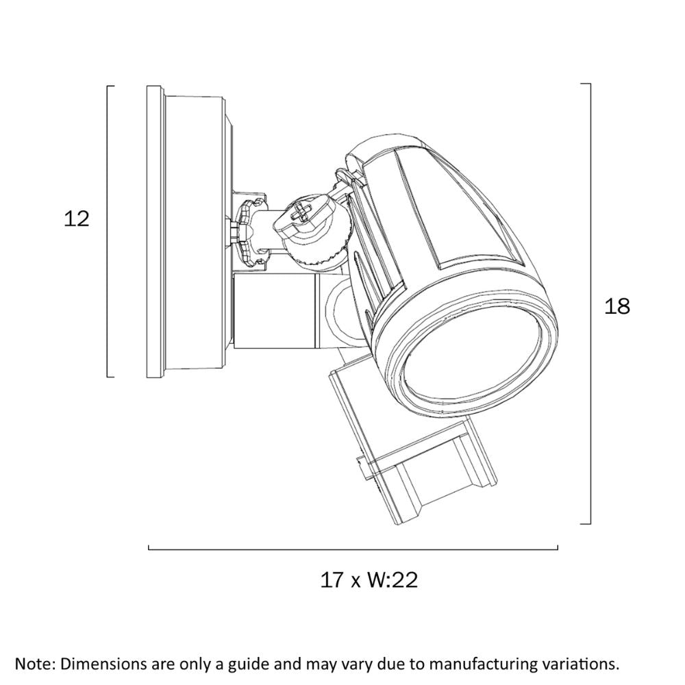 Telbix ILLUME Outdoor LED Spotlight - 20W, Twin Head, with Sensor IP44, 5000K-Telbix-Ozlighting.com.au