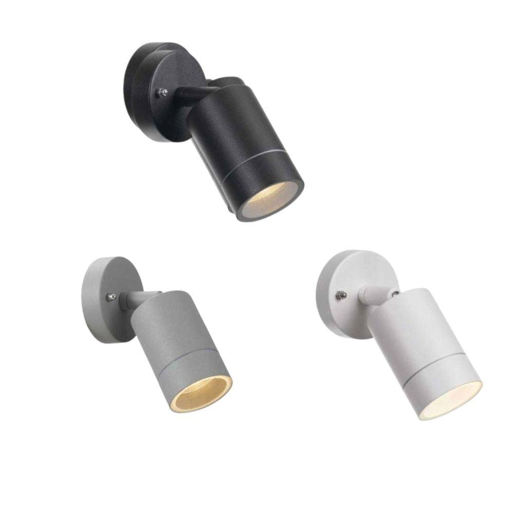 Telbix PEAK Adjustable Outdoor Wall Spotlight - GU10, IP54-Telbix-Ozlighting.com.au