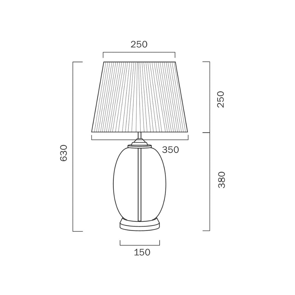 Telbix PERLA Table Lamp - 25W, Clear-Telbix-Ozlighting.com.au