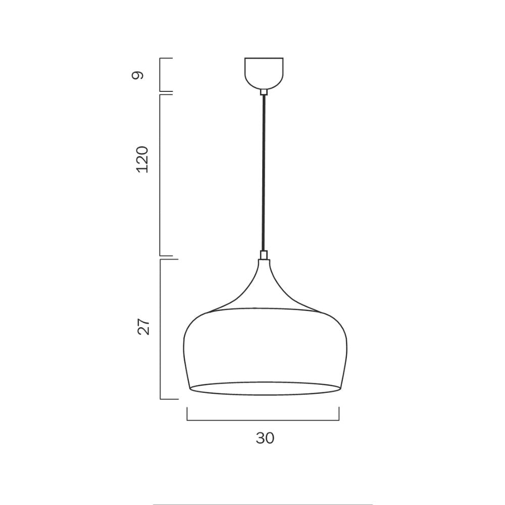 Telbix POLK 30 Pendant - 1 Light-Telbix-Ozlighting.com.au