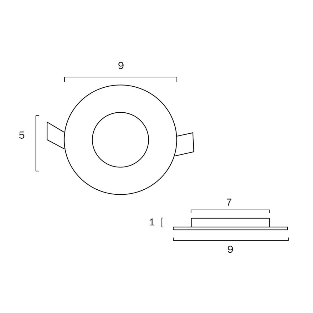 Telbix STOW LED Downlight - 3W, Round Flat Face Cabinet-Telbix-Ozlighting.com.au