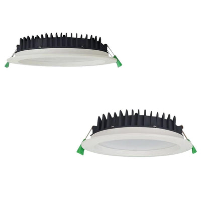 Vencha MOON - 20W/30W LED Tri-Colour Dimmable Deep Face Commercial Downlight IP44-Vencha-Ozlighting.com.au