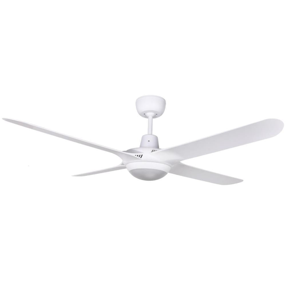 Ventair SPYDA-50-LIGHT AC Ceiling Fan - 4 Blade 1250mm 50" Fully Moulded PC, 20W LED Light-Ventair-Ozlighting.com.au
