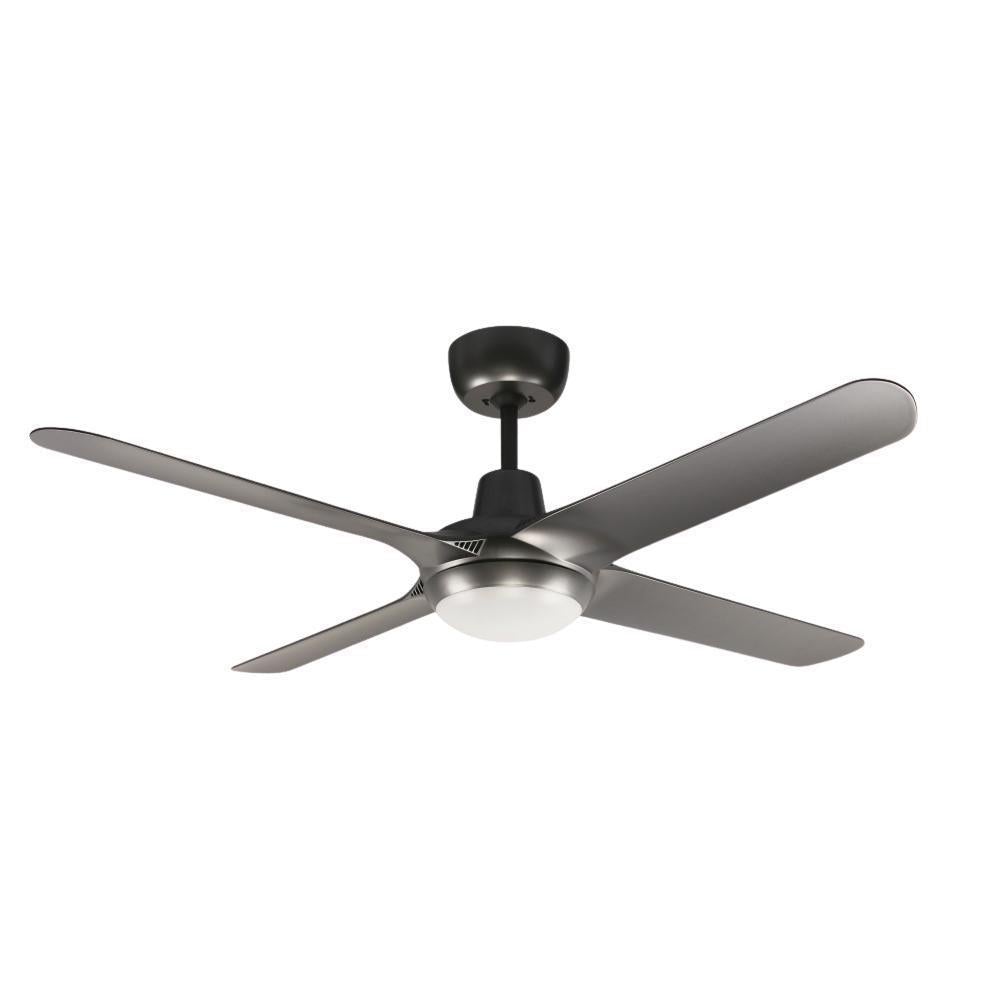 Ventair SPYDA-56-LIGHT AC Ceiling Fan - 4 Blade 1400mm 56" Fully Moulded PC, 20W LED Light-Ventair-Ozlighting.com.au
