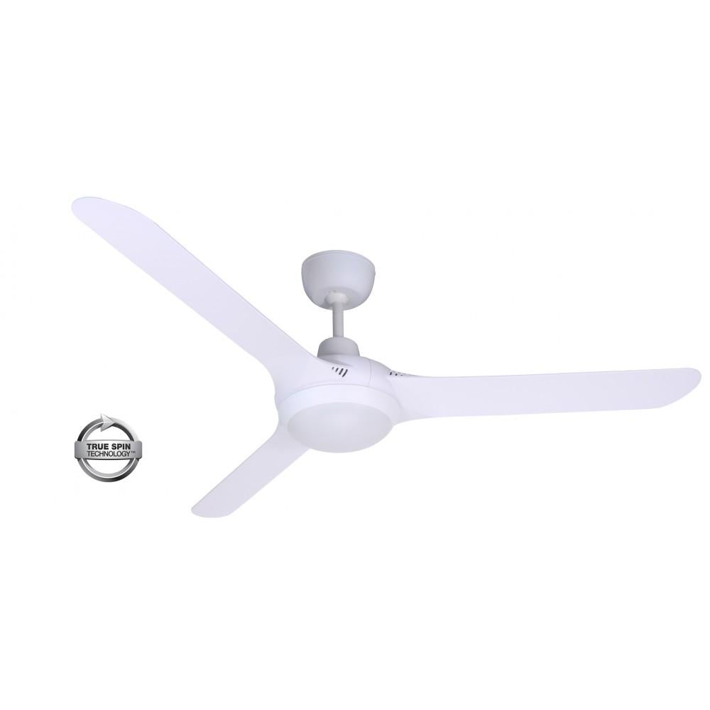 Ventair SPYDA-62-LIGHT AC Ceiling Fan - 3 Blade 1570mm 62" Fully Moulded PC, 20W LED Light-Ventair-Ozlighting.com.au