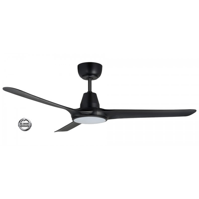 Ventair SPYDA-EC - 3 Blade 56" 1400mm EC Ceiling Fan with Switchable CCT LED Light-Ventair-Ozlighting.com.au