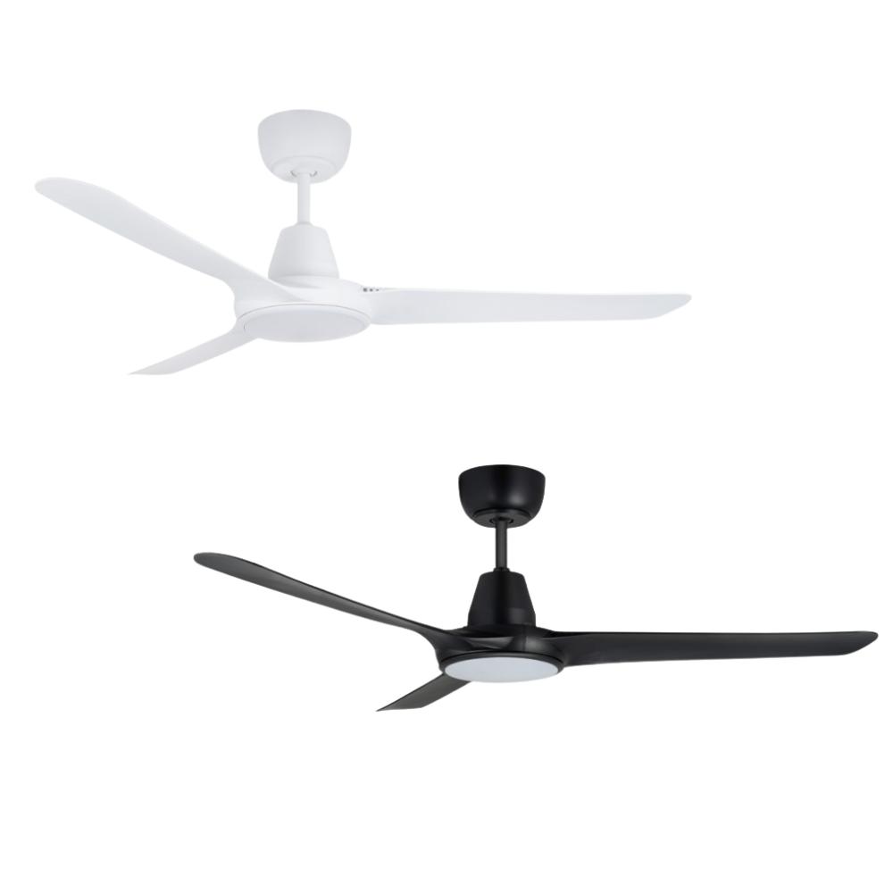 Ventair SPYDA-EC EC Ceiling Fan - 3 Blade 50" 1250mm, Switchable CCT LED Light-Ventair-Ozlighting.com.au
