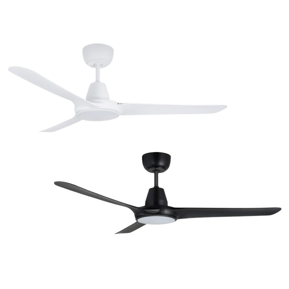 Ventair SPYDA-EC EC Ceiling Fan - 3 Blade 56" 1400mm, Switchable CCT LED Light-Ventair-Ozlighting.com.au