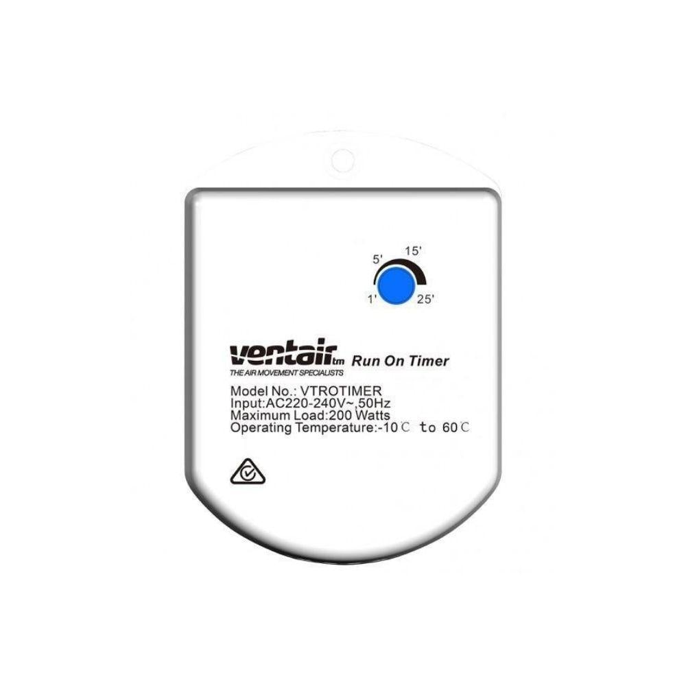 Ventair TIMER-EXHAUST-FAN Fixed Run On Timer - 200W-Ventair-Ozlighting.com.au