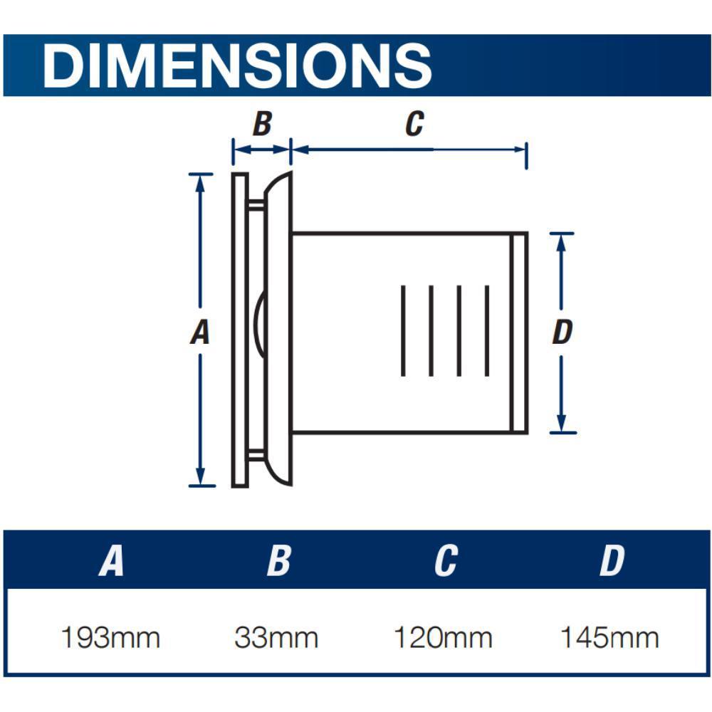 Ventair UNIVERSAL-150 Wall/Ceiling Exhaust Fan - Universal 150mm-Ventair-Ozlighting.com.au
