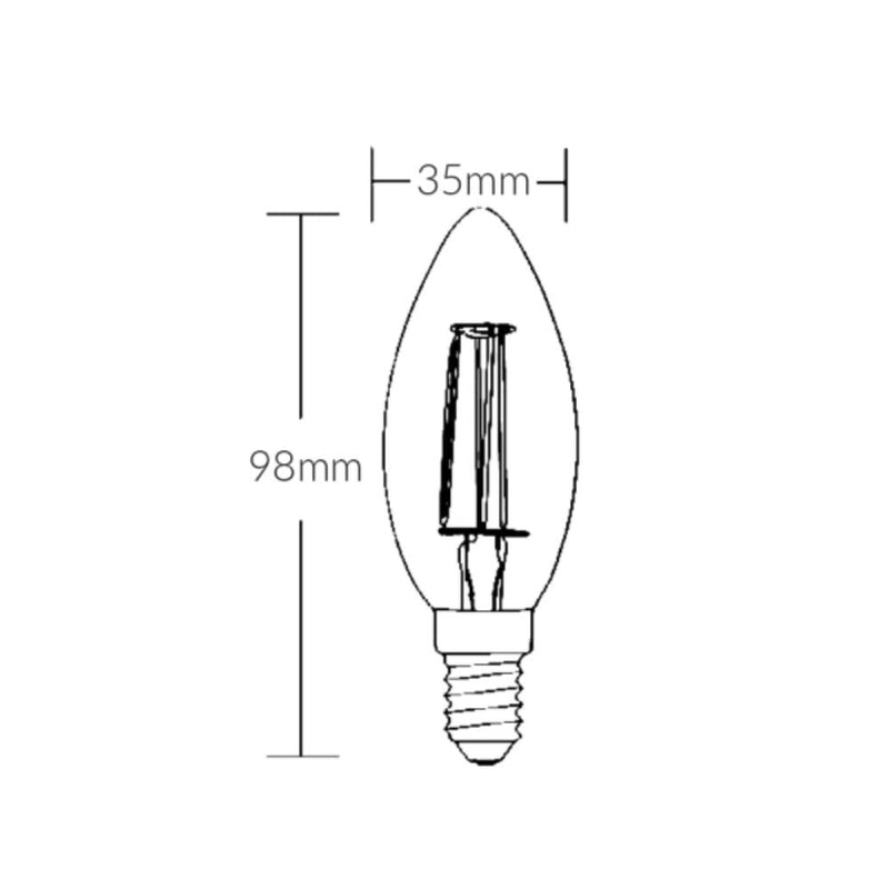 Vibe ECO - 4W Warm White Dimmable LED Candle Lamp-Vibe Lighting-Ozlighting.com.au