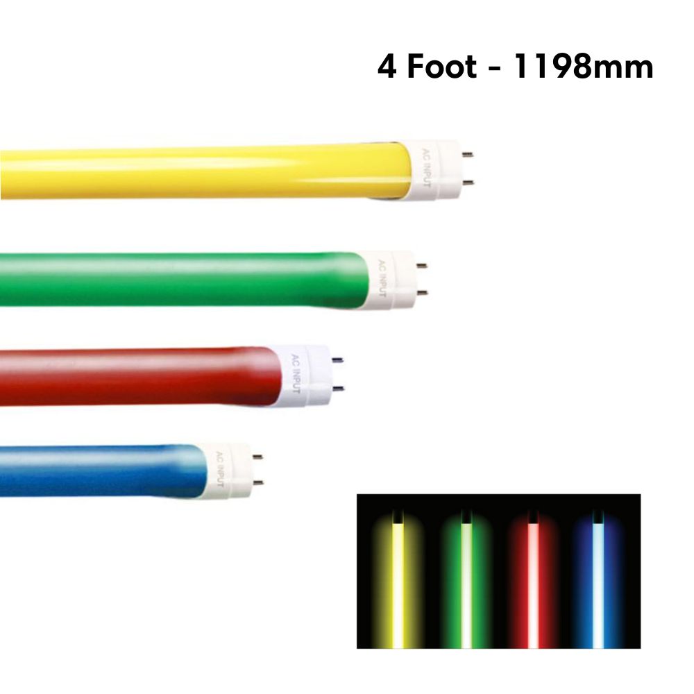 Vibe TUBE-T8-COLOURED-4FT LED Tube - 18W, 1198mm, 4FT-Vibe Lighting-Ozlighting.com.au