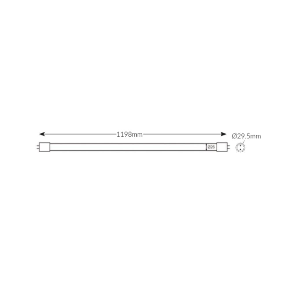 Vibe TUBE-T8 LED Tube - 18W, 6500K, Glass, 4FT-Vibe Lighting-Ozlighting.com.au