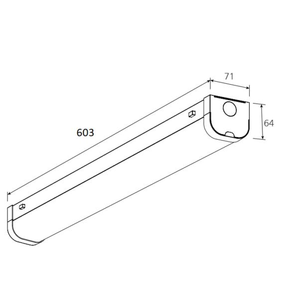 Vibe VBLB-2 LED Batten Light - 20W, Tri-Colour, 2FT-Vibe Lighting-Ozlighting.com.au
