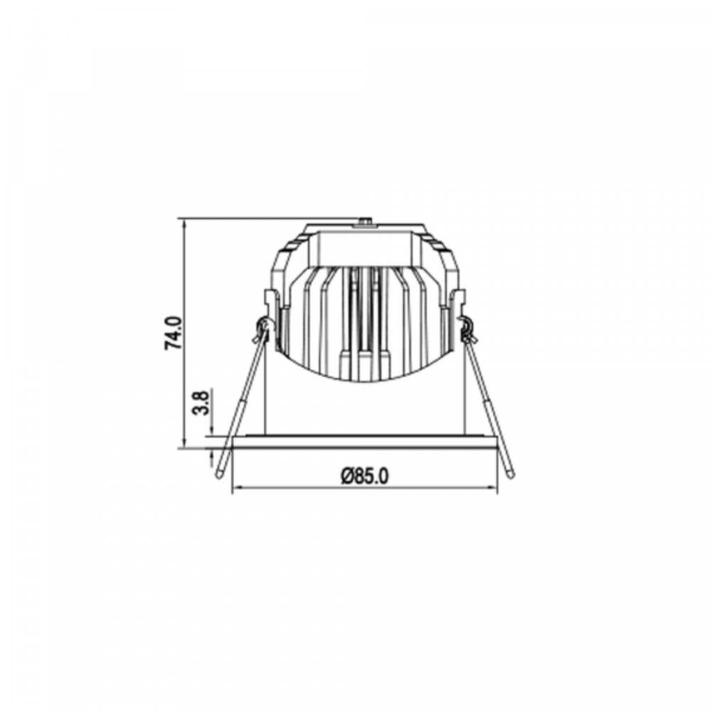 Vibe VBLDL-167 - 10W LED Mini Tri-Colour Dimmable Downlight With Optional Covers IP65-Vibe Lighting-Ozlighting.com.au
