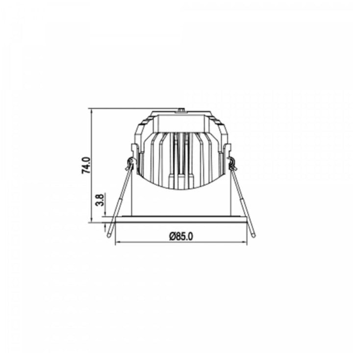 Vibe VBLDL-167 - 10W LED Mini Tri-Colour Dimmable Downlight With Optional Covers IP65-Vibe Lighting-Ozlighting.com.au