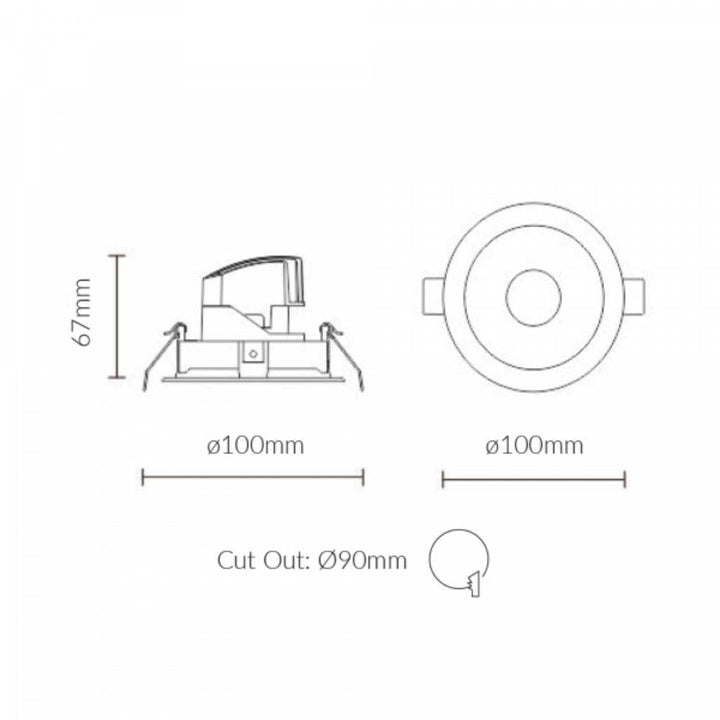 Vibe VBLDL-383 - 9W LED Adjustable Dim Downlight IP54 -Vibe Lighting-Ozlighting.com.au