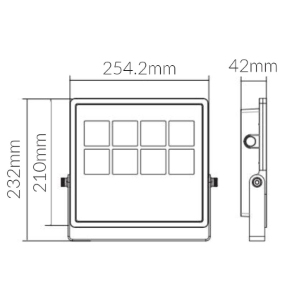 Vibe VBLFL-500 LED Floodlight - 70W/100W, 4000K, IP66-Vibe Lighting-Ozlighting.com.au