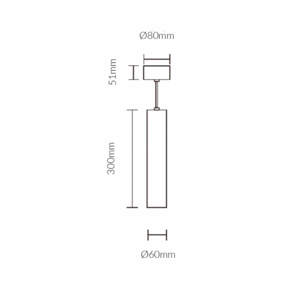 Vibe VBLPD-105 LED Pendant - 13W, 300mm, IP20, Cylindrical-Vibe Lighting-Ozlighting.com.au