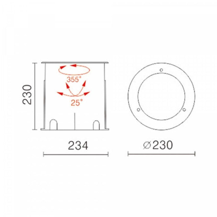 Vibe VBLUP-219 - 17W LED Inground Uplight IP67 -Vibe Lighting-Ozlighting.com.au