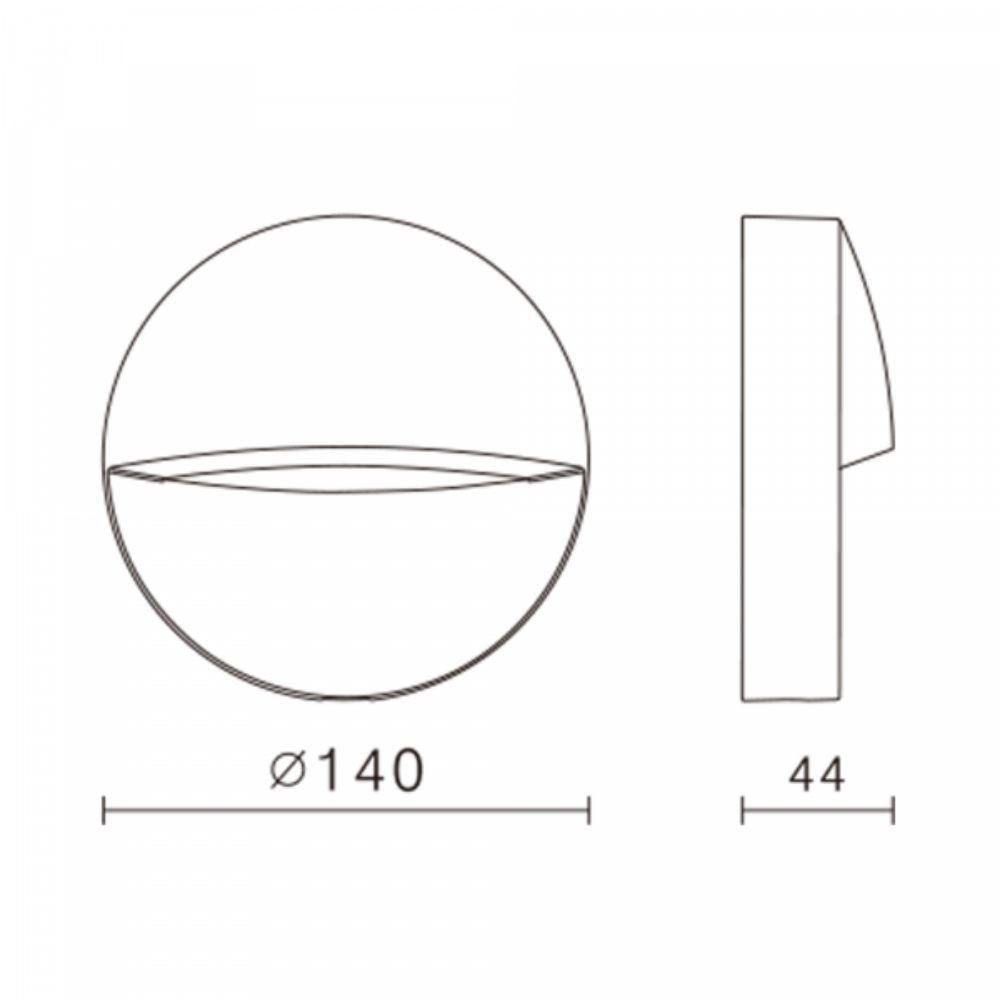 Vibe VBLWL-10X - 3W LED Round/Square Exterior Wall Step Light IP65 - 3000K-Vibe Lighting-Ozlighting.com.au
