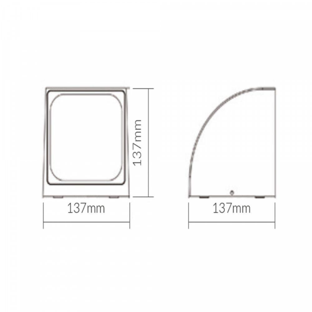Vibe VBLWL-303 - 12W LED Exterior Wedge Down Only Wall Light IP65-Vibe Lighting-Ozlighting.com.au
