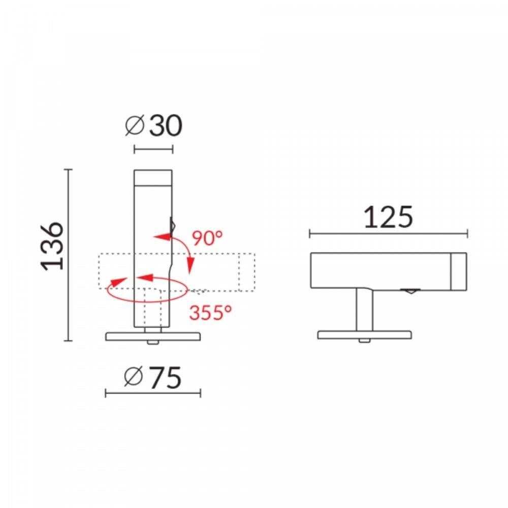 Vibe VBLWL-BSL 3W LED Indoor Bedside Light with Switch IP20 - 3000K-Vibe Lighting-Ozlighting.com.au