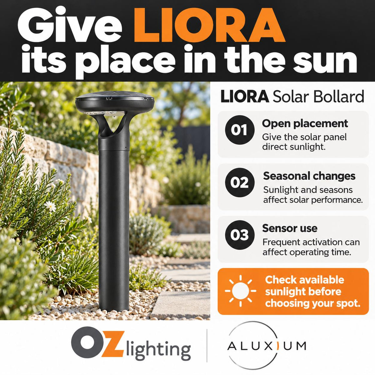 Aluxium LIORA Solar Bollard Light-Aluxium-Ozlighting.com.au