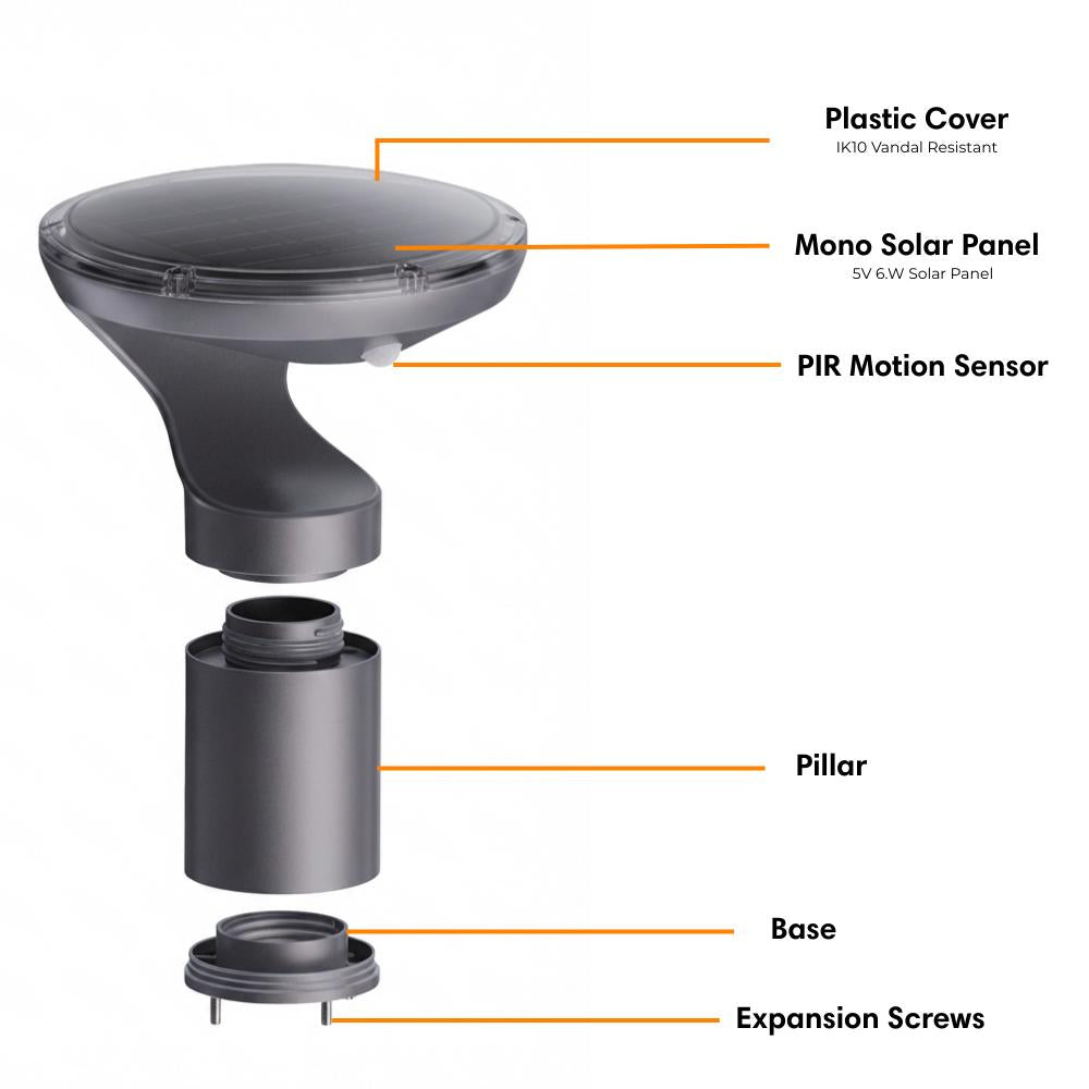 Aluxium NYRA Solar Bollard-Aluxium-Ozlighting.com.au