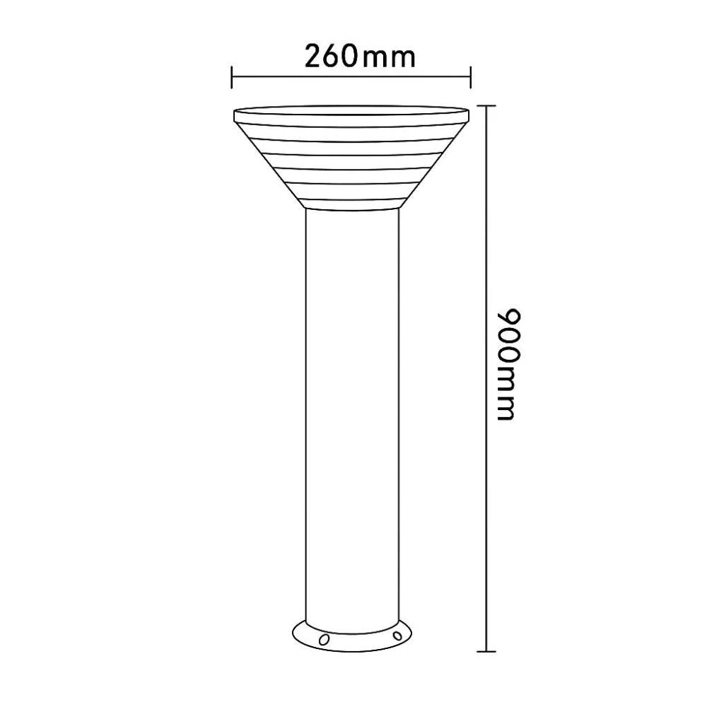 Aluxium STRATA Solar Bollard-Ozlighting-Ozlighting.com.au