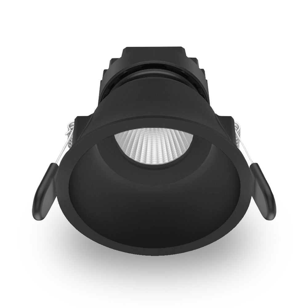 Atom AT9029/ADJ/BLK/TRI Adjustable COB Downlight 90mm Cutout - Black-Atom Lighting-Ozlighting.com.au