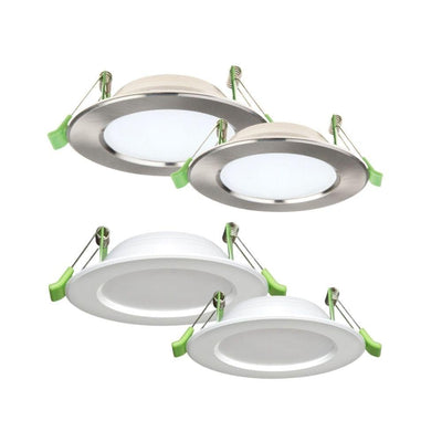 Atom AT9034 - 12W LED Dimmable Standard/Large Trim Flat Face Downlight IP44 - 3000K-Atom Lighting-Ozlighting.com.au