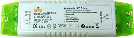 Atom AT9605 Dimmable Constant-Voltage LED Driver 20W 12V DC-Atom Lighting-Ozlighting.com.au