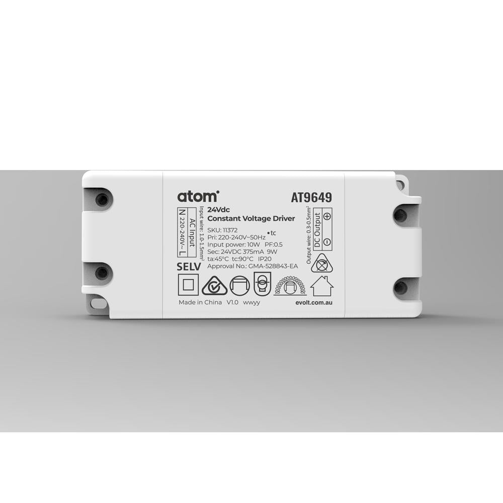 Atom AT9649 Constant-Voltage LED Driver 9W 24V IP20-Atom-Ozlighting.com.au