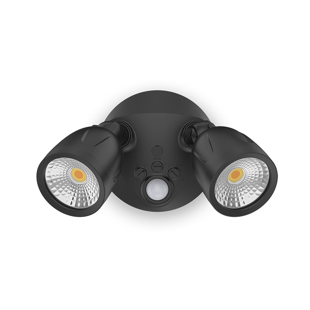 Atom HAWK Twin LED Security Spotlight 18W with PIR Sensor-Atom Lighting-Ozlighting.com.au