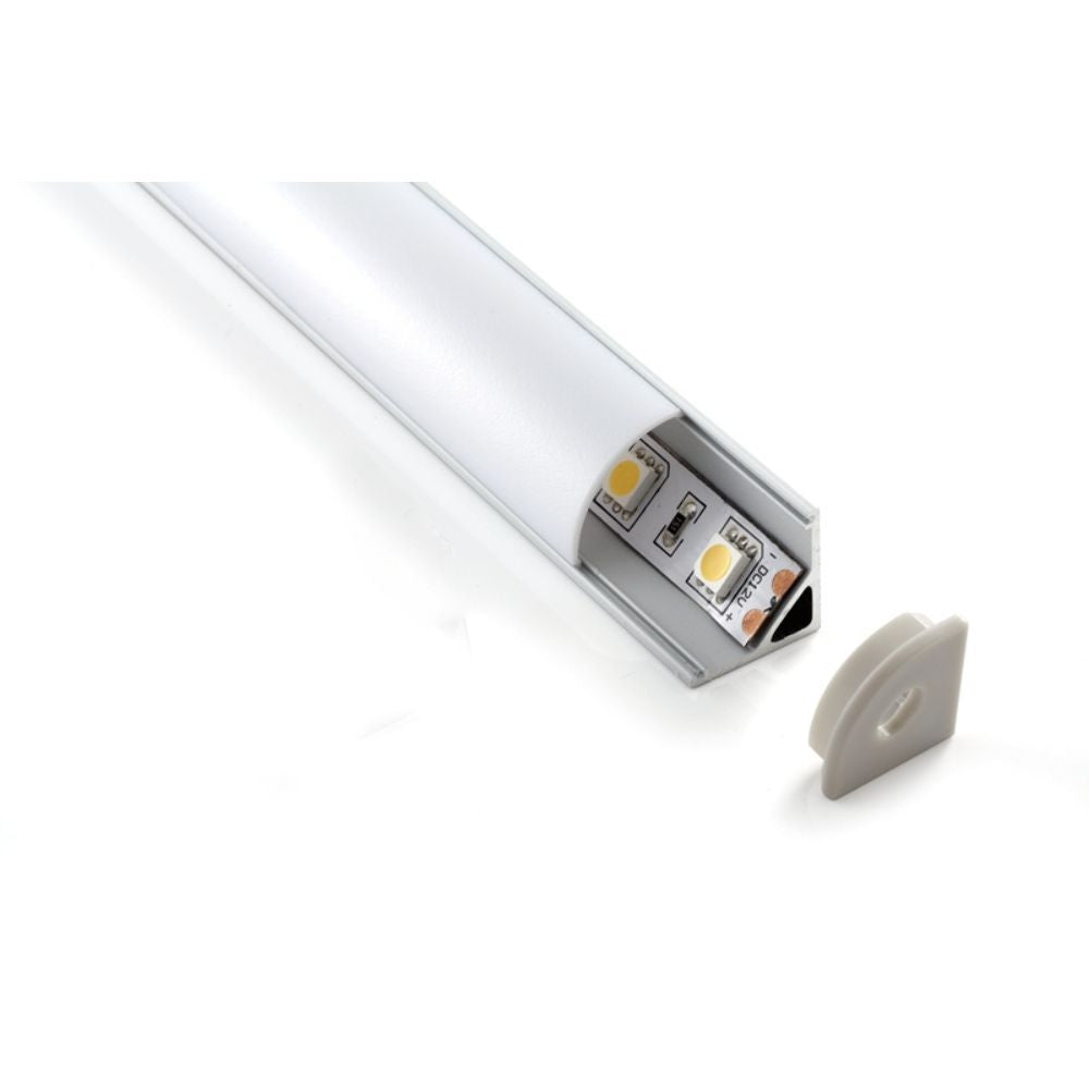 Azoogi ANODISED Aluminium Corner Profile - Round Diffuser - 16mm-Azoogi-Ozlighting.com.au