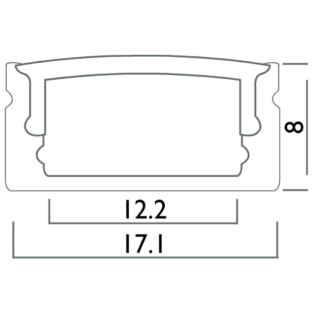 Azoogi ANODISED Aluminium Pro Profile - Surfaced-Azoogi-Ozlighting.com.au