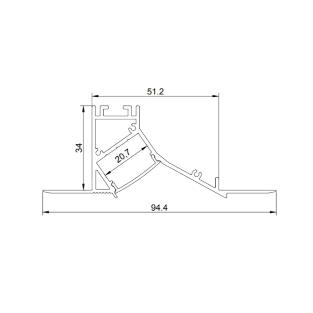 Azoogi ANODISED - Aluminium Trimless Wall Washer-Azoogi-Ozlighting.com.au