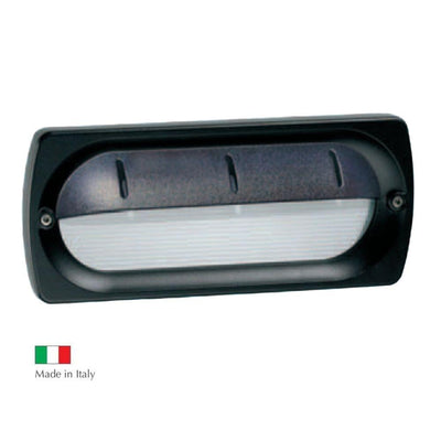 Boluce BL-1035 FLASH MINI - Exterior Recessed Brick light with Eyelid Fascia IP54 Black-Boluce-Ozlighting.com.au
