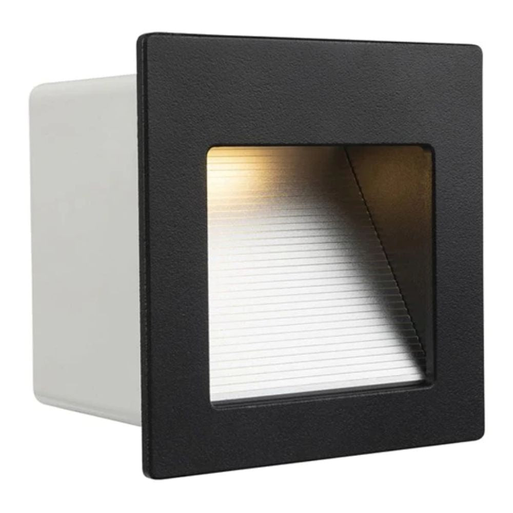 Brilliant HENSEY - 3W LED Square Indoor Recessed Steplight IP20 - 3000K-Brilliant Lighting-Ozlighting.com.au