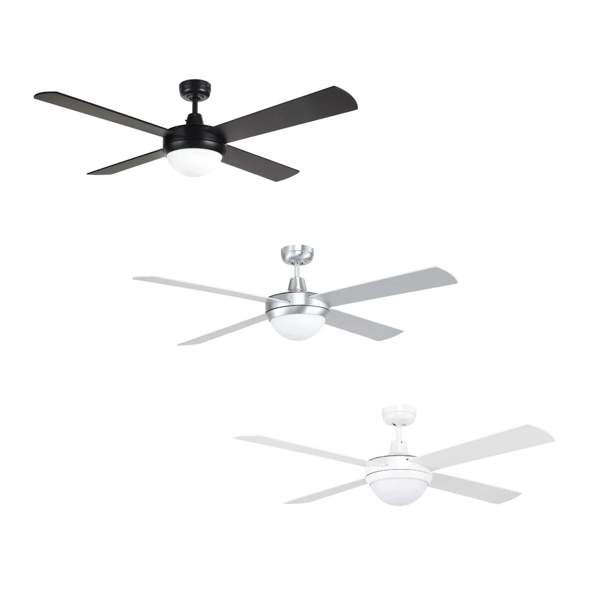 Brilliant TEMPEST-II - 4 Blade 1300mm Plywood AC Ceiling Fan with Light-Brilliant Lighting-Ozlighting.com.au