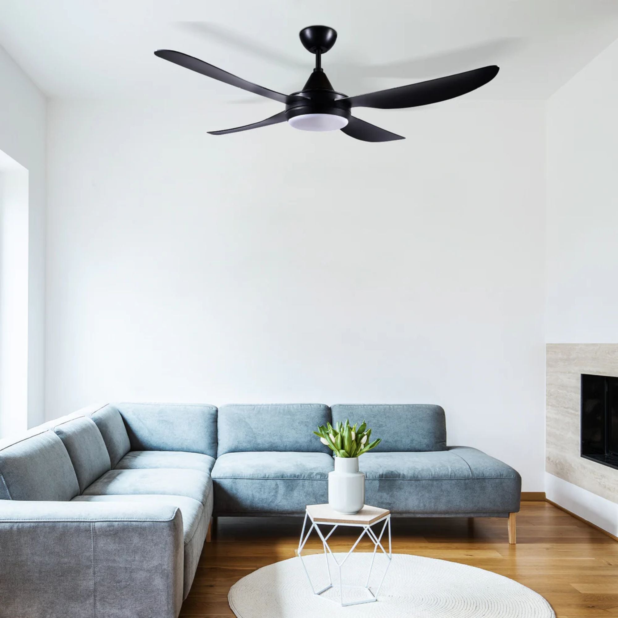 Brilliant VECTOR - 48" DC Ceiling Fan with CCT LED Light-Brilliant Lighting-Ozlighting.com.au