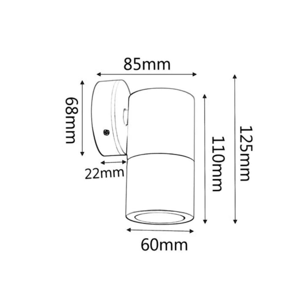 CLA - 35W Aged Brass Exterior Wall Pillar Spot Light-CLA Lighting-Ozlighting.com.au