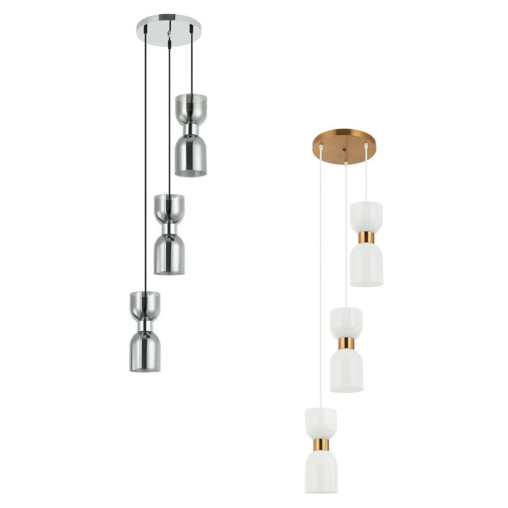 CLA CLESSIDRA - 3 Light Multiple Round Base Pendant-CLA Lighting-Ozlighting.com.au