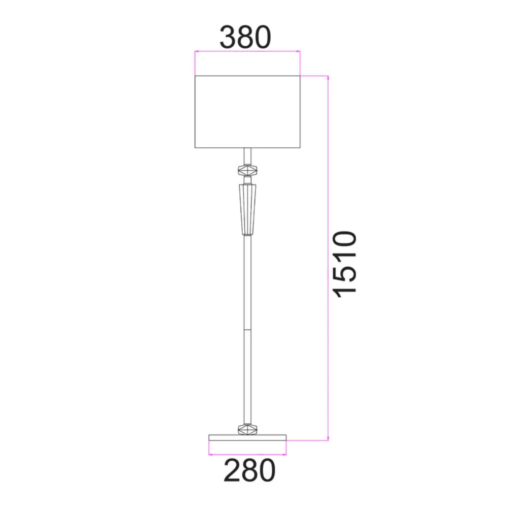 CLA CRISTALLO - 60W Floor Lamp-CLA Lighting-Ozlighting.com.au