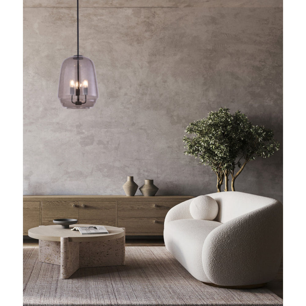 CLA CUAD - 3 Light Pendant | Smokey Black-CLA Lighting-Ozlighting.com.au